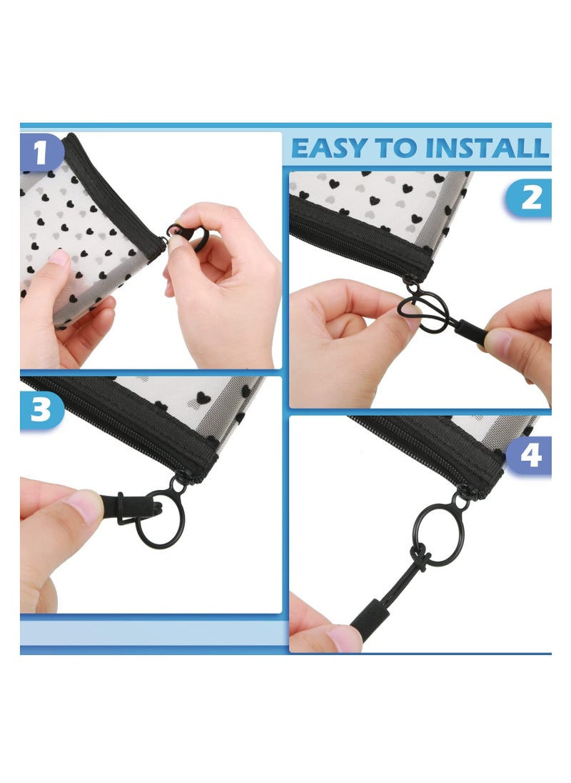 Excefore - Ring Zipper Pull Replacement, Zipper Pulls Extensions, Luggage Zipper Tab Replacement, 16 Pcs Detachable Zipper Pulls Repair Kit Zipper Tab Tags Cord Extension Fixer for Jackets Backpack - Image 1