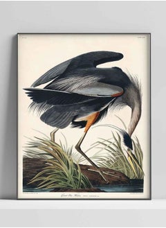 (Assembly frame) Great Blue Heron from Birds of America by John James Audubon Print Bird Print Heron Poster Gift Idea - Wall art poster print Sizes A2/A3/A4