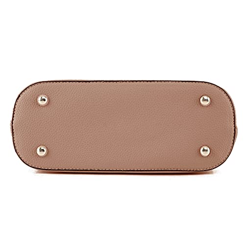 SG SUGU Lunar Lightweight Medium Dome Crossbody Bag Shoulder Bag with Double Tassels | Zipper Pocket | Adjustable Strap|Clay - Image 4