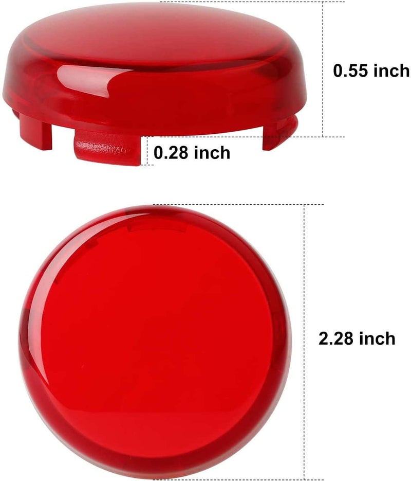 NTHREEAUTO Bullet Rear Turn Signal Light Lens Red Cover Compatible with Harley Dyna Street Glide Road King - Image 2