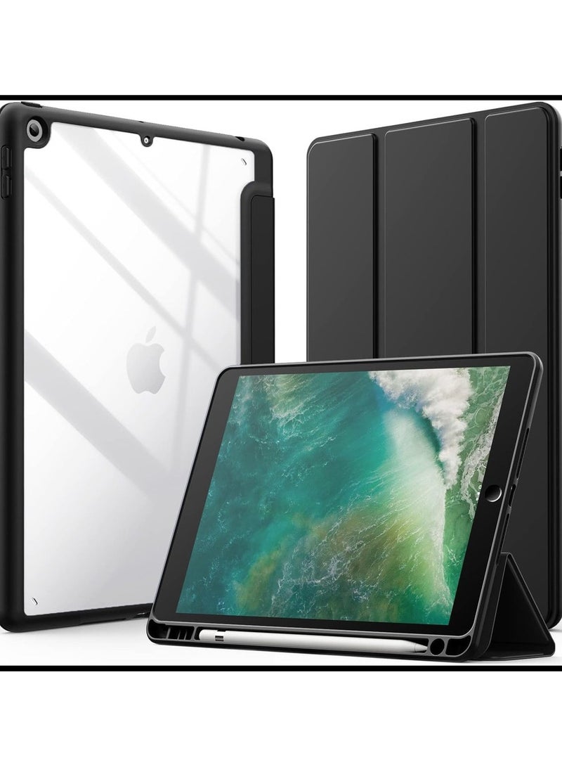 cover iPad 6th/5th Generation Case (9.7-inch, 2018/2017), iPad Pro 9.7 inch 2016, iPad Air 2nd/1st Gen, Shockproof Bumper Back Cover with Built-in Pencil Holder, Auto Sleep/Wake (black) - Image 1