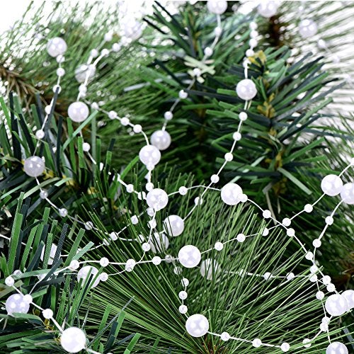 Bingcute 100 Feet Fishing Line Artificial Pearls String Beads Chain Garland Flowers Wedding Party Decoration,Party Supplies - Image 5
