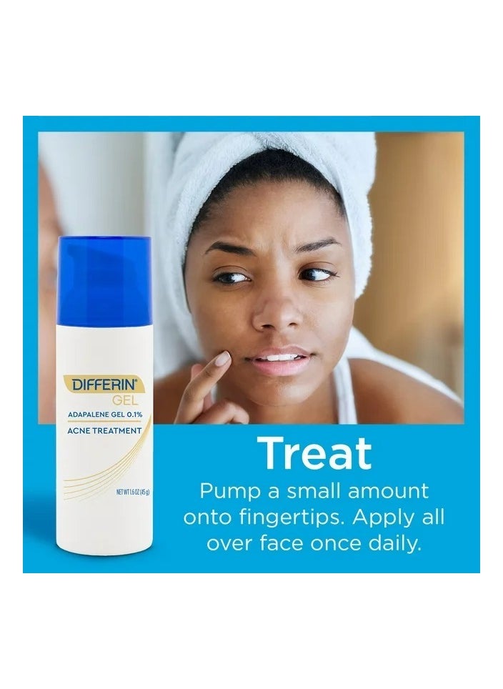 differin - Differin Gel for Acne Treatment 0.1% Adapalene Pump 15g - Image 1
