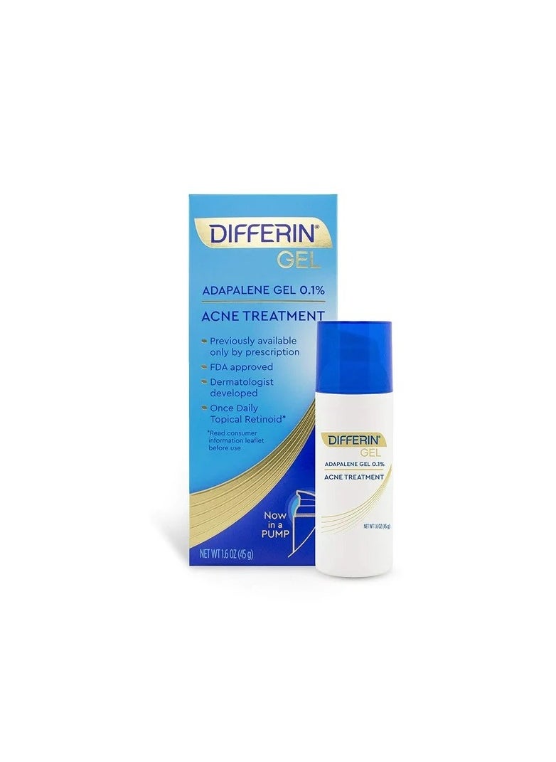 differin - Differin Gel for Acne Treatment 0.1% Adapalene Pump 15g - Image 1