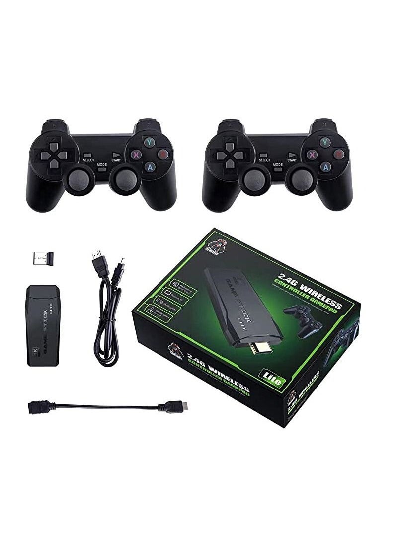 Generic - M8 Wireless Game Console 2.4G HD Arcade PS1 Home TV Mini Game Console U Bao Retro Game Console Wireless Gamepad Controller M8 64G (new package) - Image 1