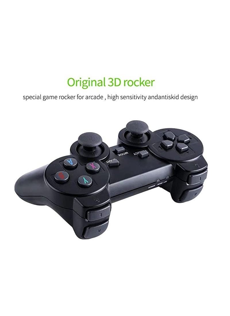 Generic - M8 Wireless Game Console 2.4G HD Arcade PS1 Home TV Mini Game Console U Bao Retro Game Console Wireless Gamepad Controller M8 64G (new package) - Image 1