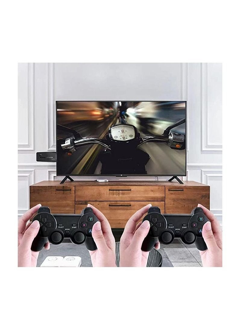 Generic - M8 Wireless Game Console 2.4G HD Arcade PS1 Home TV Mini Game Console U Bao Retro Game Console Wireless Gamepad Controller M8 64G (new package) - Image 1