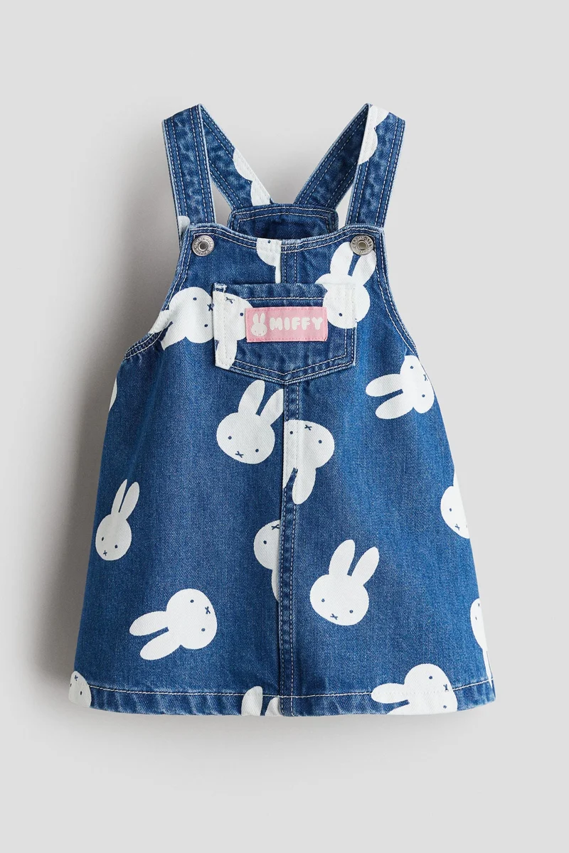 H&M Printed dungaree dress