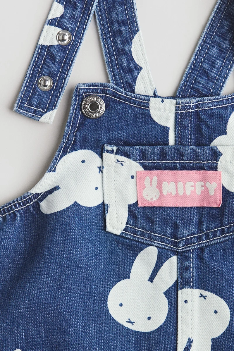 H&M Printed dungaree dress