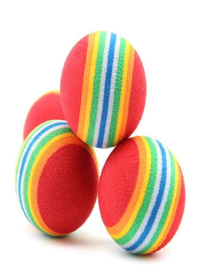VOVIGGOL 12 Pack Rainbow Cat Toy Balls Soft EVA Foam Interactive Indoor Kittens Favorite Toys 1.38" Dia. Small Dogs Puppies Toy Balls Bulk Activity Chase Quiet Play Sponge Ball - Image 5