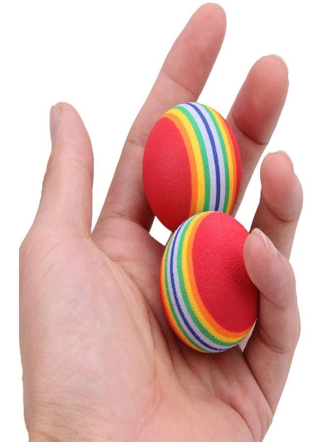 VOVIGGOL 12 Pack Rainbow Cat Toy Balls Soft EVA Foam Interactive Indoor Kittens Favorite Toys 1.38" Dia. Small Dogs Puppies Toy Balls Bulk Activity Chase Quiet Play Sponge Ball - Image 3