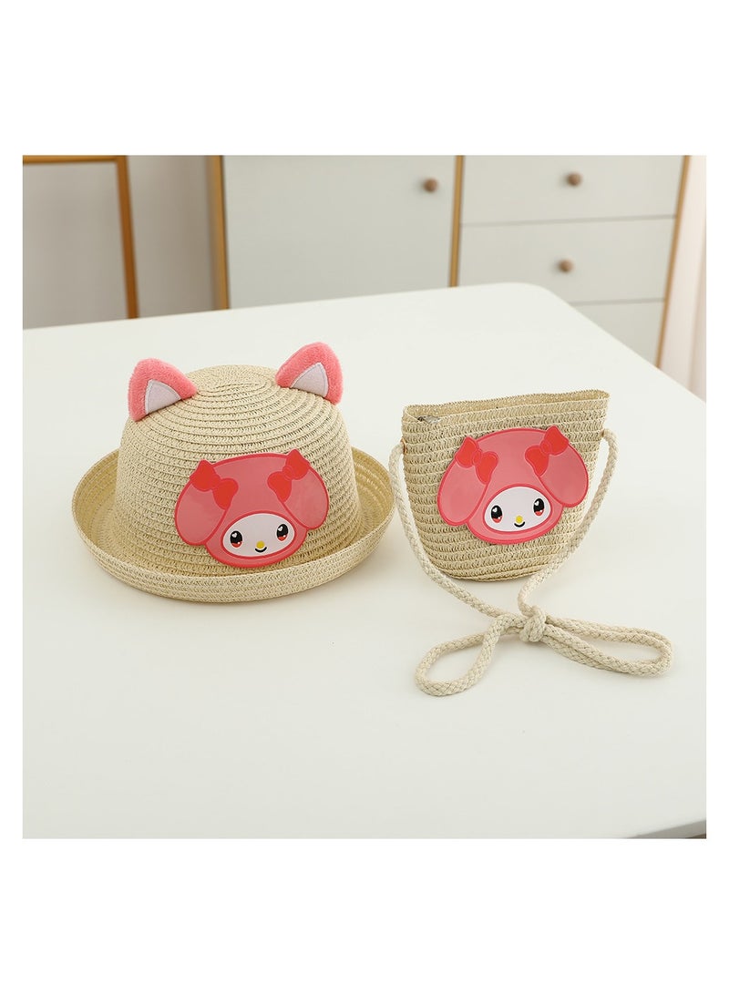 KUYING New Beach Girl Hat Beach Sunscreen Hat 