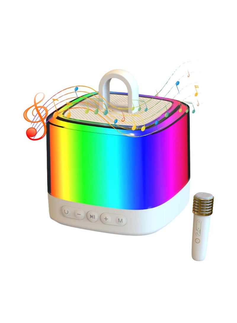 Portable Karaoke Machine  Retro Bluetooth Speaker Rechargeable Small Bluetooth Speaker, Durable Karaoke Machine with Microphone, HD Sound Quality for Home Dining - Image 3