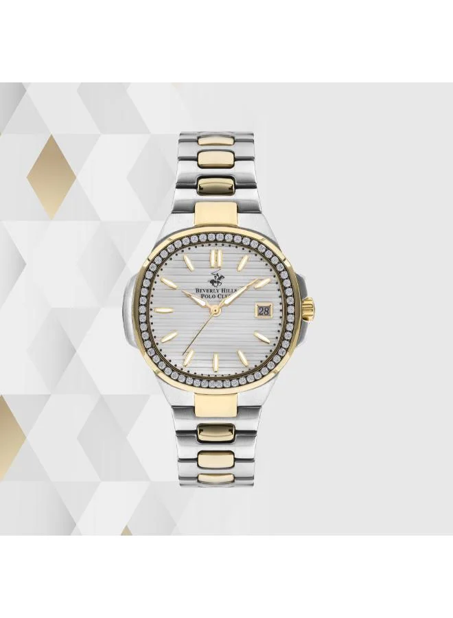 بيفرلي هيلز بولو كلوب Beverly Hills Polo Club BP3320X.230 Women's Analog Display Watch & Metal Strap Silver