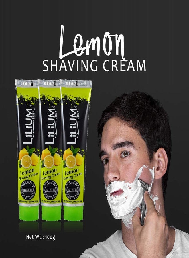 Lilium Herbal Shaving Cream with Lemon; 110 grams - Pack of 3