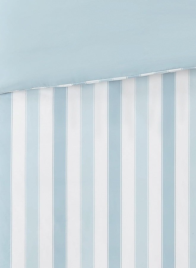 TRULY SOFT Aiden Stripe Duvet Set Blue Polyester 3-Piece Full/Queen Duvet Set, Stripe Themed, for Men and Women, Oeko-TEX Certified Confidence - Image 5