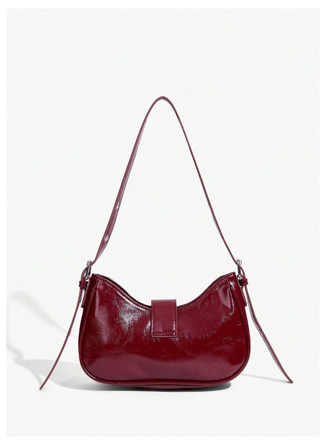 Floerns Women's Shoulder Bag Y2K Punk Clutch Mini Hobo Crossbody Handbag Vegan Leather Underarm Purse - Image 3