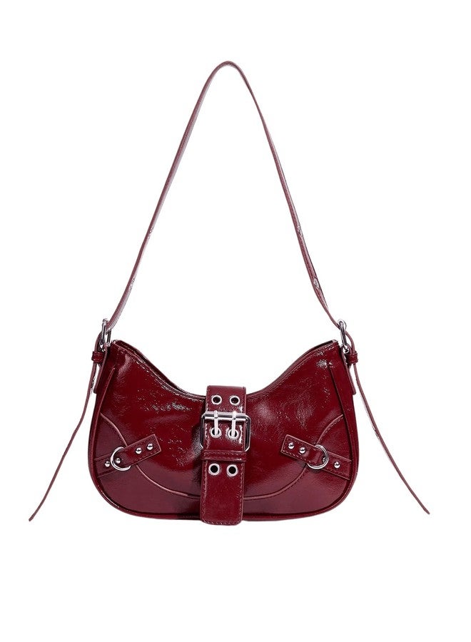 Floerns Women's Shoulder Bag Y2K Punk Clutch Mini Hobo Crossbody Handbag Vegan Leather Underarm Purse - Image 1