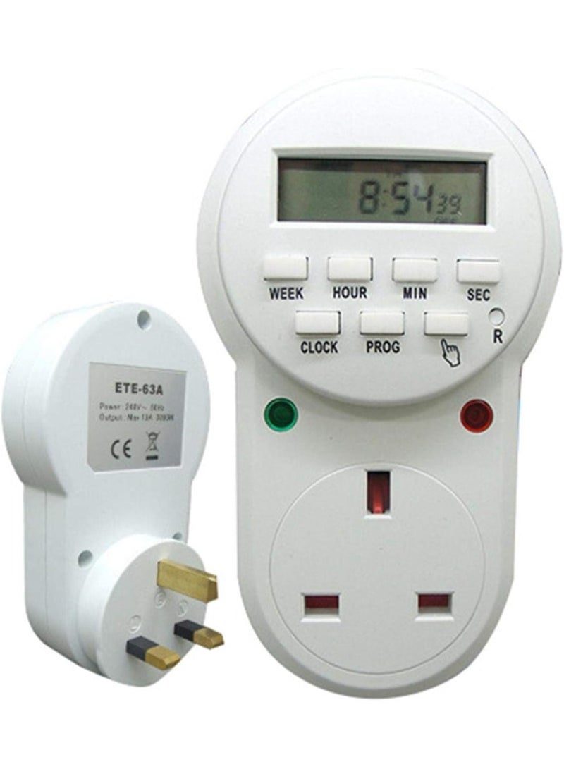 ELIKLIV Electronic Timer Socket ETE-63A Smart Cycle Timer British Standard Household Power Off Timer 220 - 240V - Image 4