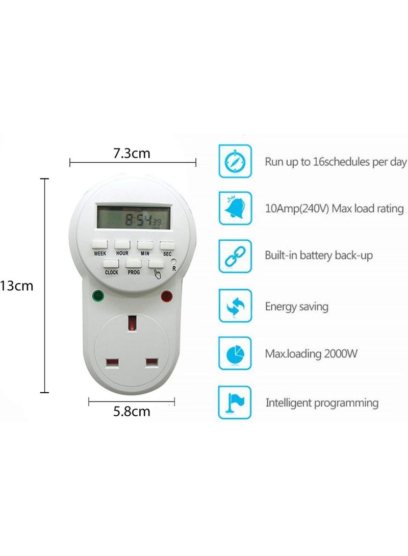 ELIKLIV Electronic Timer Socket ETE-63A Smart Cycle Timer British Standard Household Power Off Timer 220 - 240V - Image 2