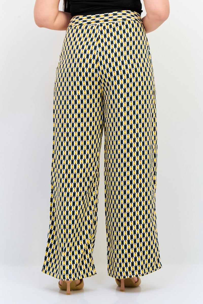 ONLY Women Wide Leg Allover Print Palazzo Pants, Multicolor  - Image 2