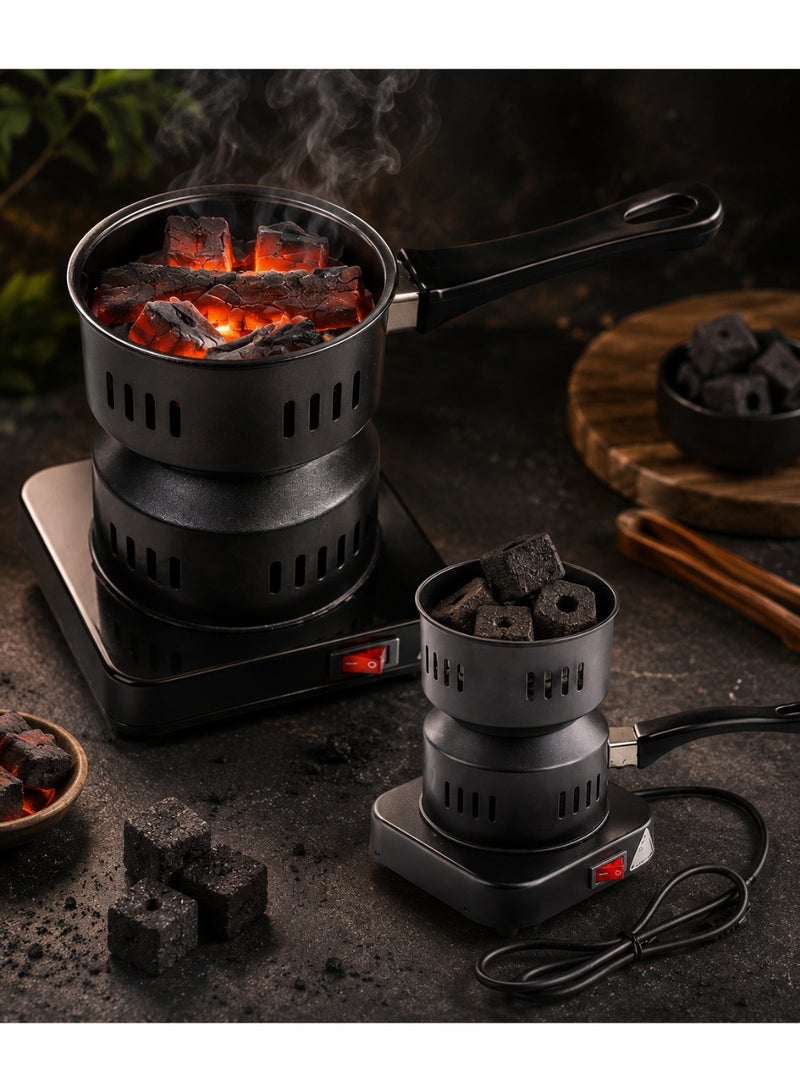 Charcoal Lighter Electric Hot Plate Electric Charcoal Torch for Camping, Heating and Charcoal, Black