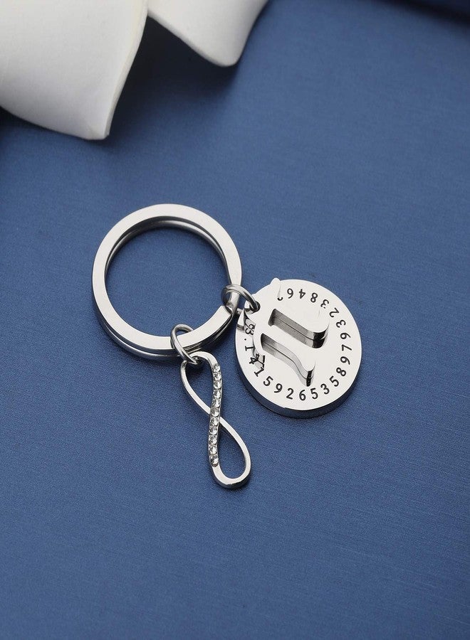 MYOSPARK Mathematical Pi Symbol Pendant Necklace Keychain Science Jewelry Math Teacher Gift (Pi keychain) - Image 4