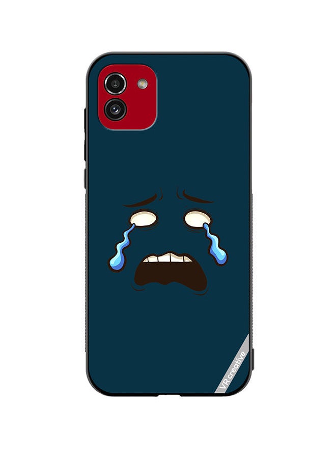 VR CREATIVE - Protective Case Cover For Samsung Galaxy A03 Crying Face Design Multicolour - Image 1