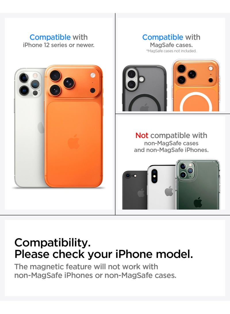 Spigen TinTap Zip (MagFit) Magnetic Pouch Organizer EDC Wallet Accessory SSD Storage Card Holder Belt Backpack Clip PixelSnap & MagSafe for iPhone 17/16/15/14/13/12 Pixel 10 Galaxy & more - Black - Image 2