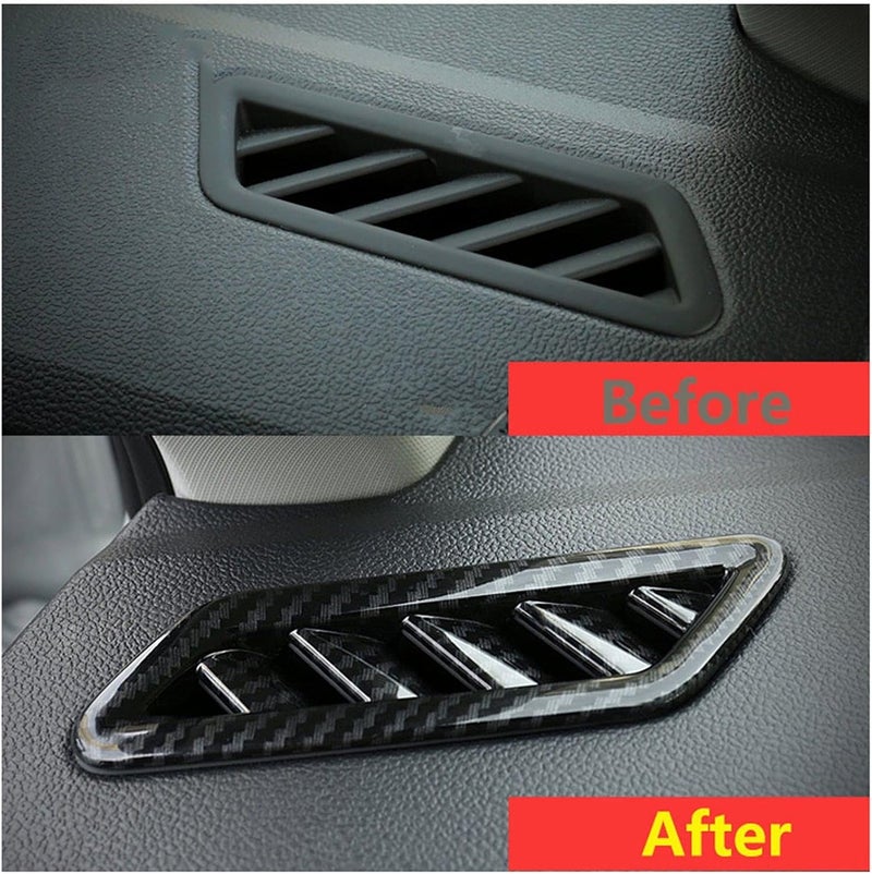 DEMULAX Carbon Fiber AC Vent Cover Trim for VW T-ROC - Image 3