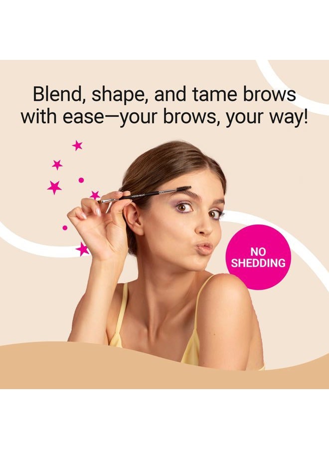Keshima Duo Eyebrow Brush - Premium Quality Angled Eye Brow Brush and Spoolie Brush - Image 5