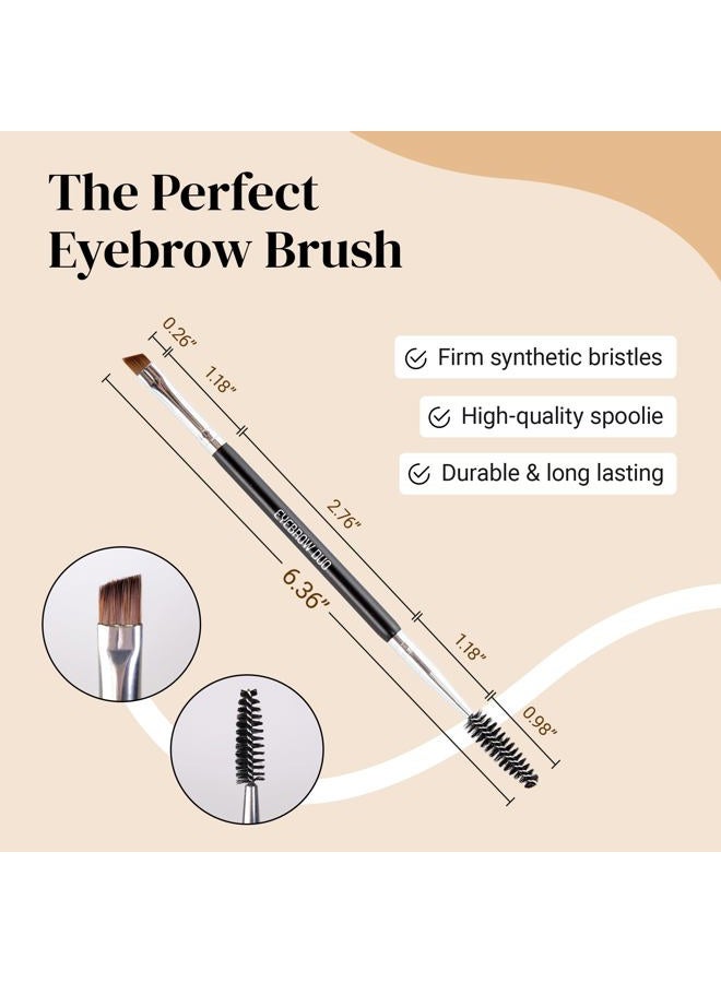 Keshima Duo Eyebrow Brush - Premium Quality Angled Eye Brow Brush and Spoolie Brush - Image 2