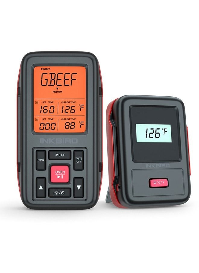 INKBIRD - INKBIRD Food Thermometer BBQ Wireless 150M Remote Meat Thermometer with 2 Meat Probes IRF-2SA Fahrenheit & Celsius Instant Read Digital Thermometer Grill Kitchen Outdoor Cooking Weber Smoker Oven - Image 1