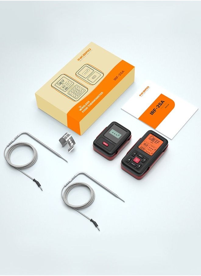 INKBIRD - INKBIRD Food Thermometer BBQ Wireless 150M Remote Meat Thermometer with 2 Meat Probes IRF-2SA Fahrenheit & Celsius Instant Read Digital Thermometer Grill Kitchen Outdoor Cooking Weber Smoker Oven - Image 1
