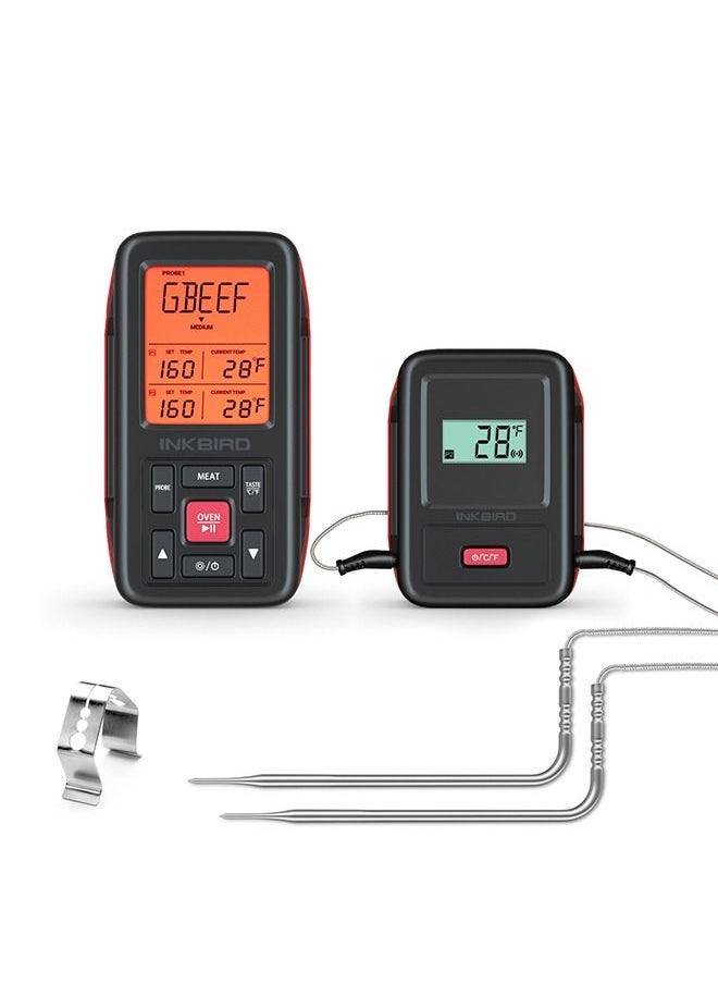 INKBIRD - INKBIRD Food Thermometer BBQ Wireless 150M Remote Meat Thermometer with 2 Meat Probes IRF-2SA Fahrenheit & Celsius Instant Read Digital Thermometer Grill Kitchen Outdoor Cooking Weber Smoker Oven - Image 1