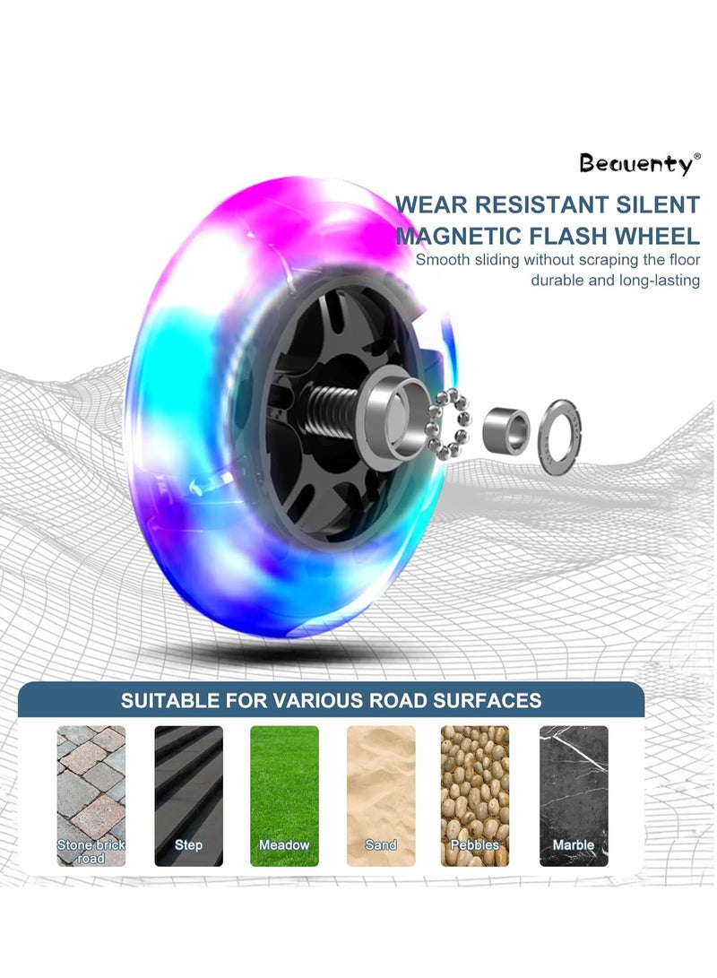 Beauenty Free Swing Car for Kids, LED Light-up Wiggle Car with Music for Indoor Outdoor Play 1-3-6 Years Old Kids Gift (Dark blue) - Image 5