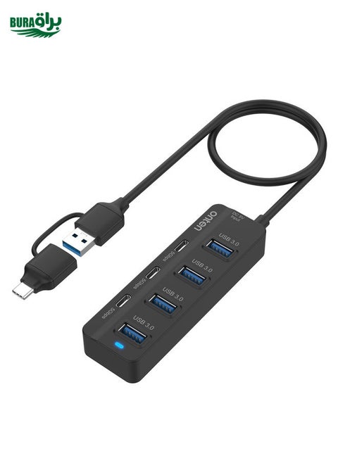 Onten UCA5306 7 in 2 USB3.0 + Type-C 7-Ports HUB Docking Station Support OTG Function