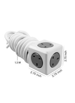 Allocacoc PowerCube Extended 5 Sockets 1.5m Cable Grey  - Image 1