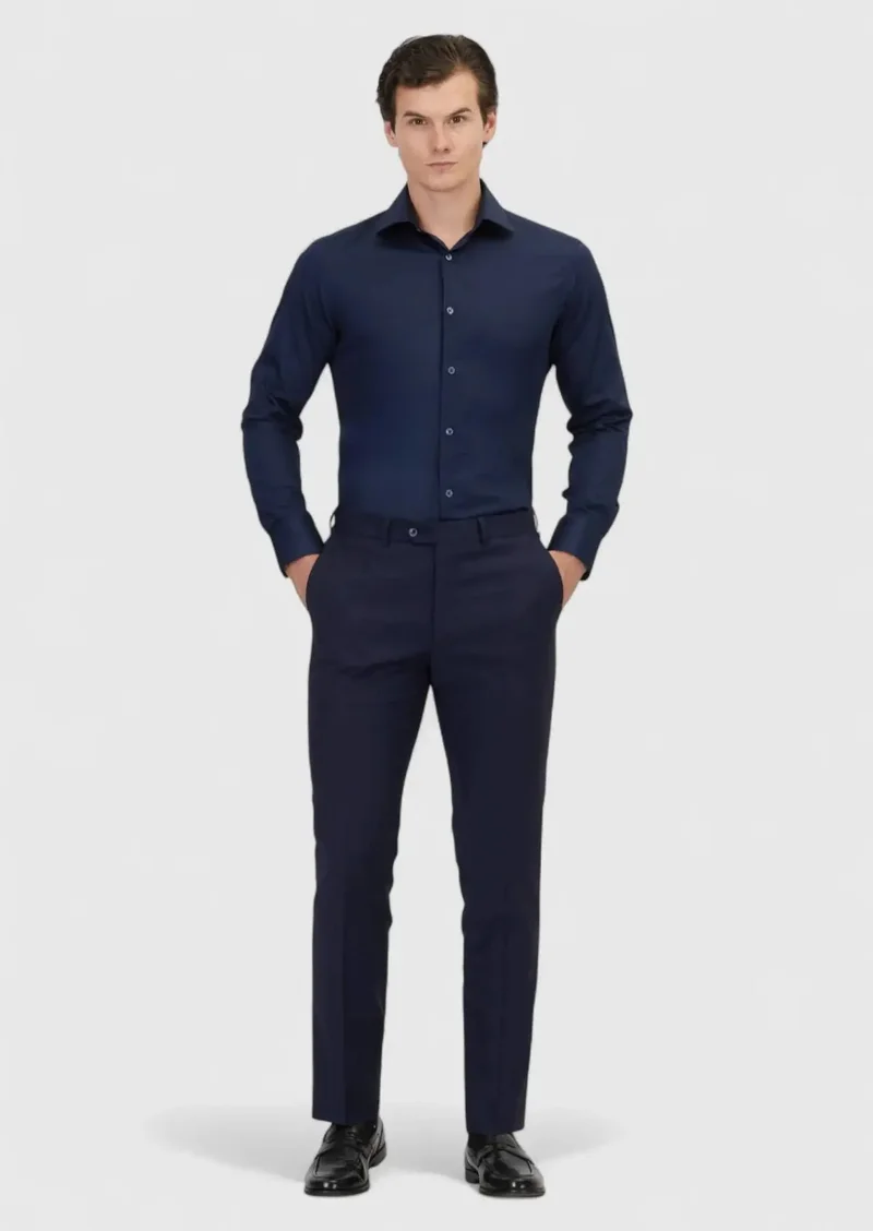 رامسي بنطلون ساكس ماتيريال مودرن فيت كلاسيكي من مزيج الصوف