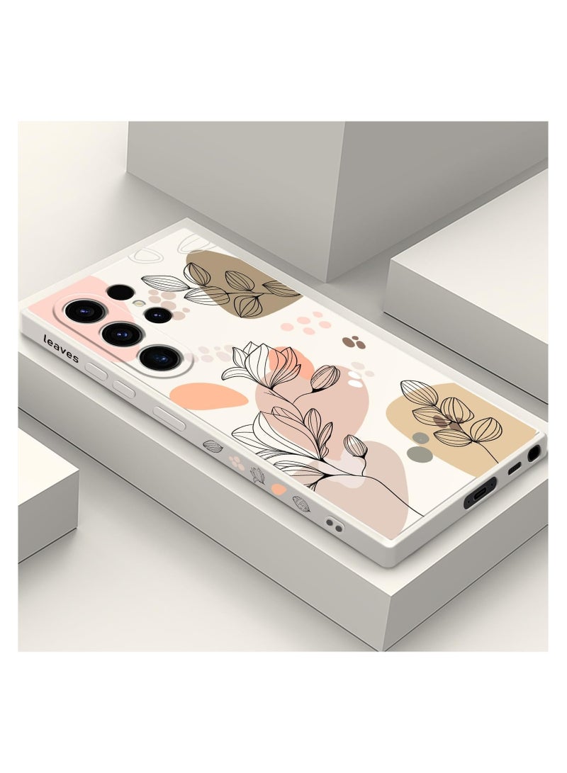 for Samsung Galaxy S23 Ultra Case, for Galaxy S23 Ultra Case Flowers Butterfly Anti Slip Shockproof Flexibility Soft Silicone Protector Phone for Samsung Galaxy S23 Ultra Case- White 1 - Image 2