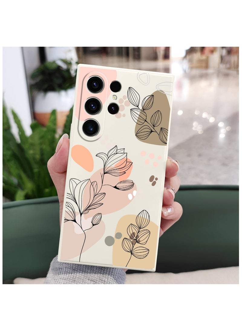 for Samsung Galaxy S23 Ultra Case, for Galaxy S23 Ultra Case Flowers Butterfly Anti Slip Shockproof Flexibility Soft Silicone Protector Phone for Samsung Galaxy S23 Ultra Case- White 1 - Image 3