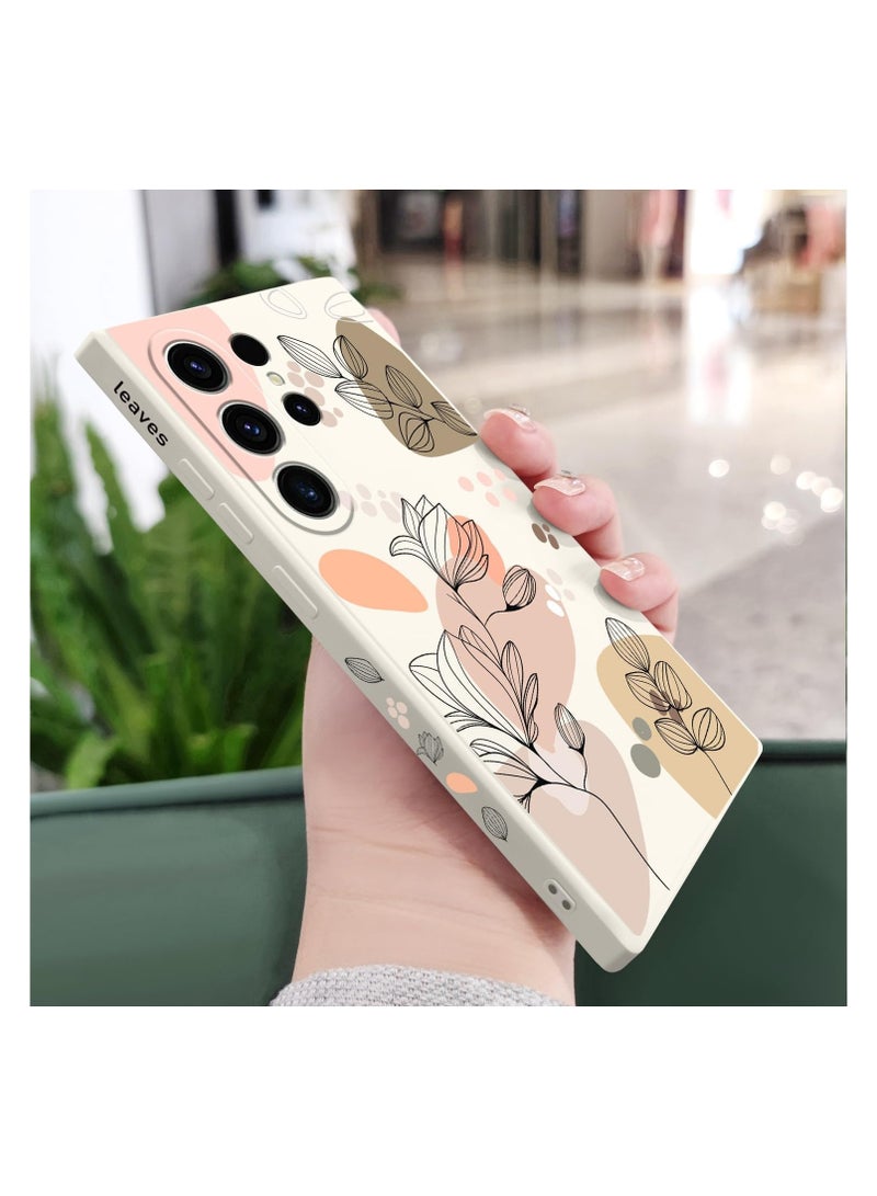 for Samsung Galaxy S23 Ultra Case, for Galaxy S23 Ultra Case Flowers Butterfly Anti Slip Shockproof Flexibility Soft Silicone Protector Phone for Samsung Galaxy S23 Ultra Case- White 1 - Image 4