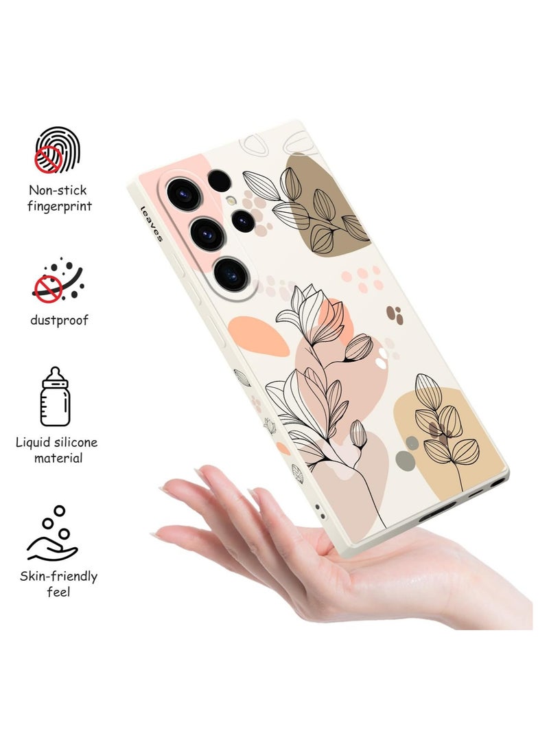 for Samsung Galaxy S23 Ultra Case, for Galaxy S23 Ultra Case Flowers Butterfly Anti Slip Shockproof Flexibility Soft Silicone Protector Phone for Samsung Galaxy S23 Ultra Case- White 1 - Image 5
