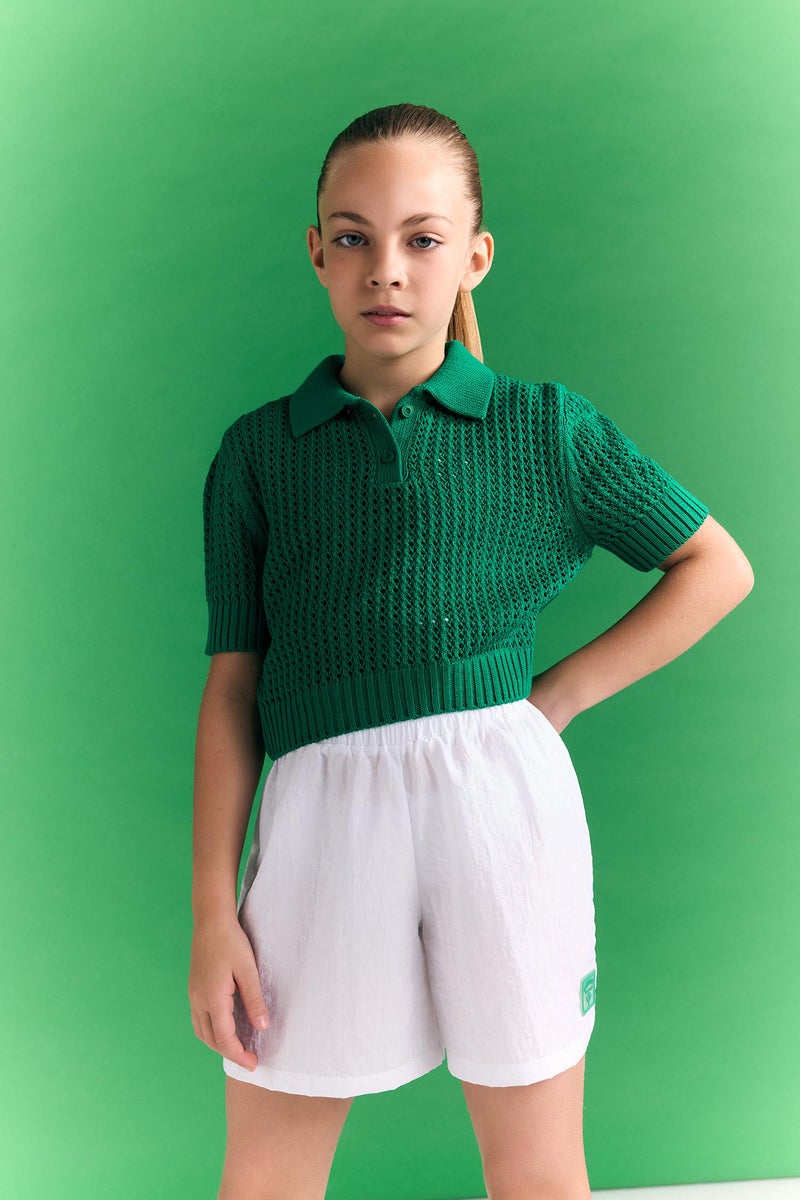 DeFacto Girl Crop Polo Neck Pullover - Image 4