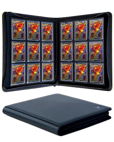KUOOKING Top loader Binder Holds 288 Top Loaders for Cards 9 Pocket Top Loader Binders with Sleeves for 3 x 4 Rigid Card Holders for Baseball Football and other Sports CardsBlack - Image 1