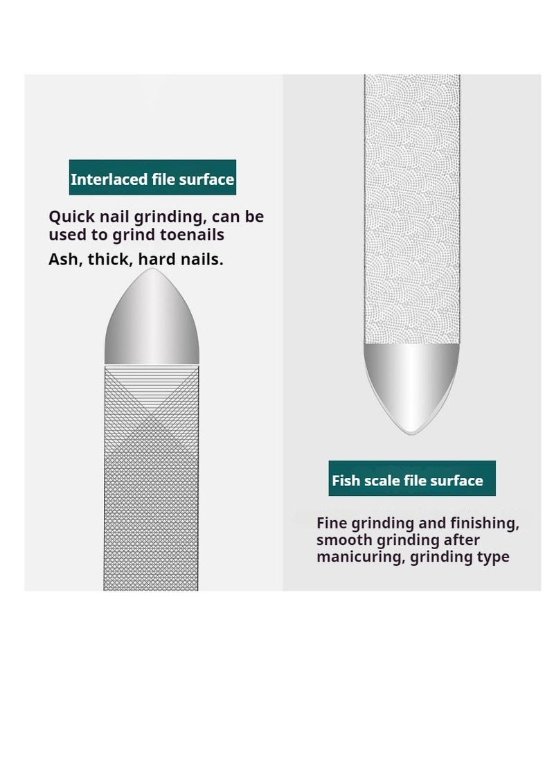 Generic Stainless steel nail file double-sided, heavy-duty reusable nail file, suitable for natural nails, very suitable for family salons or travel use  - Image 3