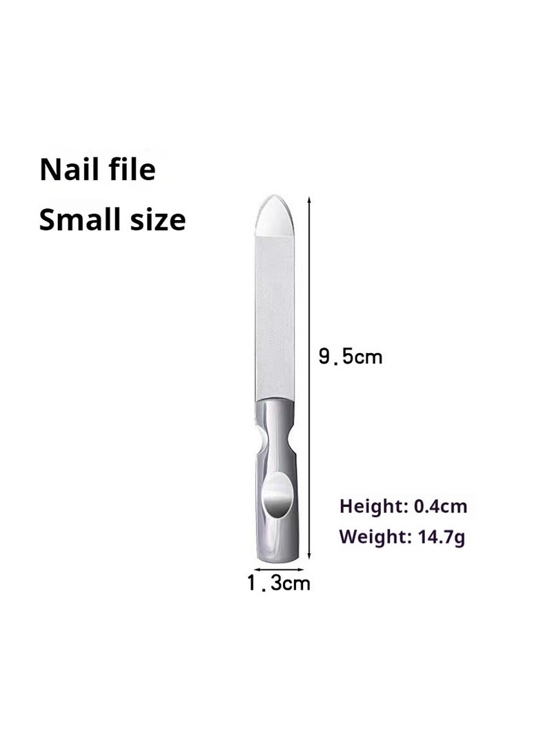 Stainless steel nail file double-sided, heavy-duty reusable nail file, suitable for natural nails, very suitable for family salons or travel use - pzsku/Z723AB02C4F6CF1A2D3E0Z/45/_/1737121940/c7db0043-cf65-4190-b87e-83da933da074