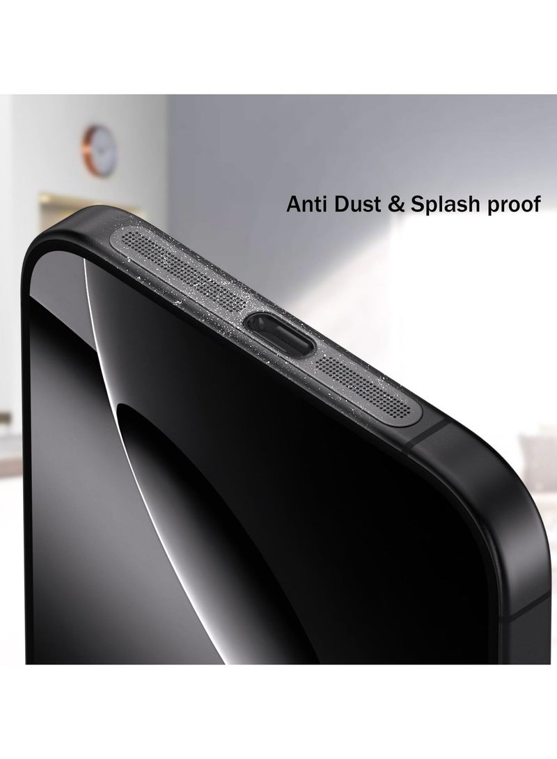 متوافق مع iPhone 16 Pro Max / 16 Plus - حامي زر الكاميرا المعدنية ، غطاء حساسية اللمس المحسنة للتحكم الدقيق وشبكة مكبر صوت سماعة أسود من قطعتين مناسبة لسلسلة iPhone 12 / سلسلة iPhone 13 / سلسلة iPhone 14 / سلسلة iPhone 15 / سلسلة iPhone 16 غطاء الغبار الغطاء الوقائي - Image 3