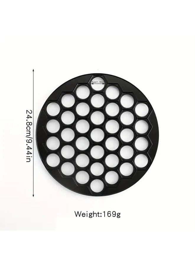 Silvery Ravioli Maker Dumpling Mold With 37 Holes For Easy Homemade Dumplings - Image 4