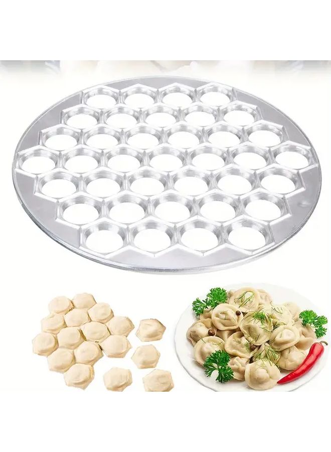 Silvery Ravioli Maker Dumpling Mold With 37 Holes For Easy Homemade Dumplings - Image 3